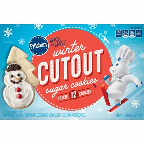 Pillsbury Cookies, Sugar, Pre-Cut, Holiday