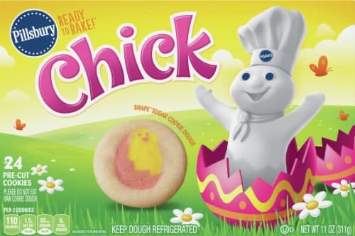 Pillsbury Ready To Bake! Cookies, Pre-Cut, Sugar, Chick Shape