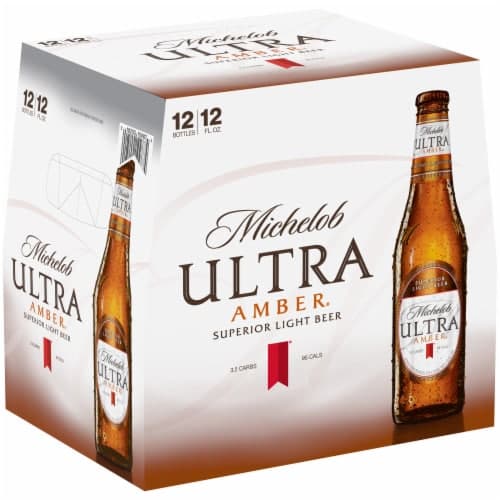 Michelob Ultra Amber Amber Light Beer, Beer, Oz Bottles, 4.2% Abv