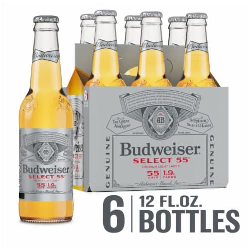 Budweiser Select 55 Light Beer, Oz. Bottles, 2.4% Abv