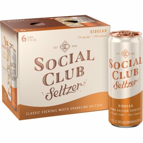 Social Club Seltzer Sidecar Hard Hard Seltzer