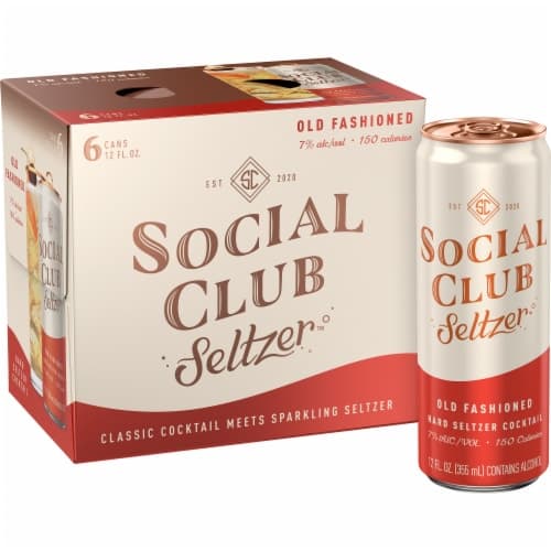 Social Club Seltzer Old Fashioned Hard Hard Seltzer