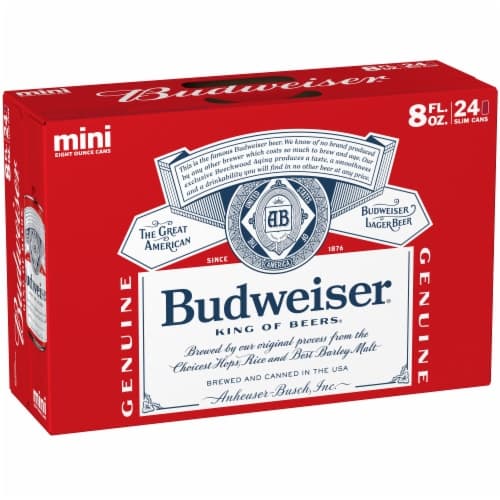 Budweiser Beer, Oz. Cans, 5% Abv