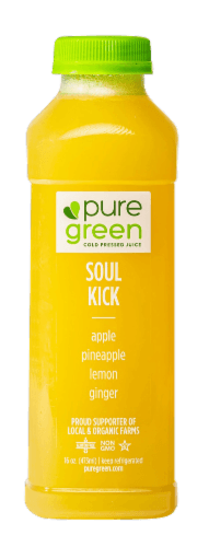 Pure Green Juice Soul Kick Cold Pressed Juice Blend