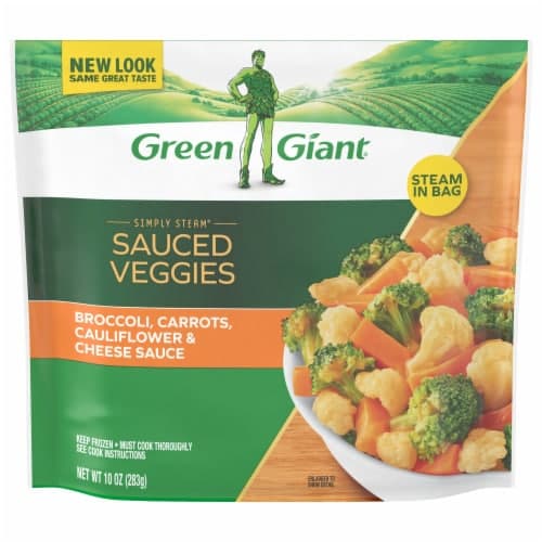 Green Giant Steamers Broccoli Cauliflower Carrots & Cheese Sauce Lightly Sauced