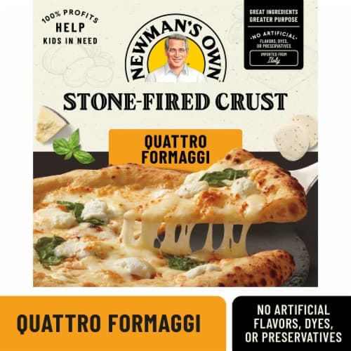 Newman'S Own Authentic Italian Stone-Fired Crust Quattro Formaggi Pizza
