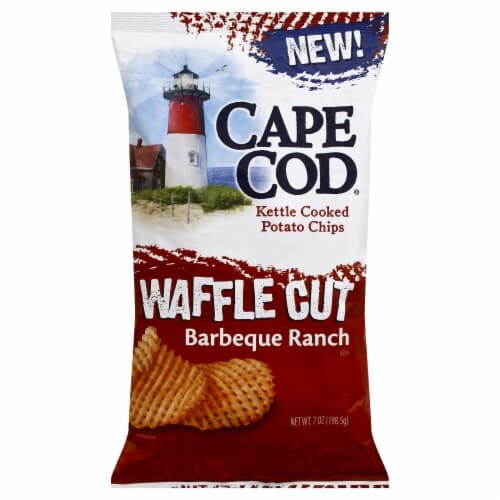 Cape Cod Potato Chips, Kettle Cooked, Waffle Cut, Barbeque Ranch