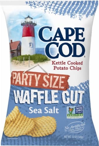 Cape Cod Potato Chip, Kettle Cooked, Waffle Cut, Sea Salt, Party Size