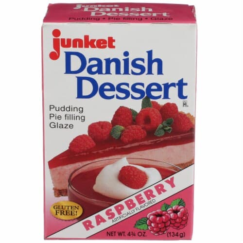 Junket Raspberry Danish Dessert Pudding Pie Filling Glaze