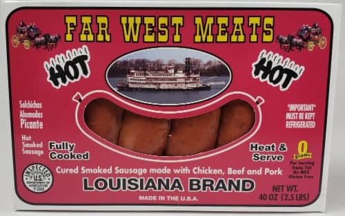 Far West Meats Smoked Louisiana Hot Links