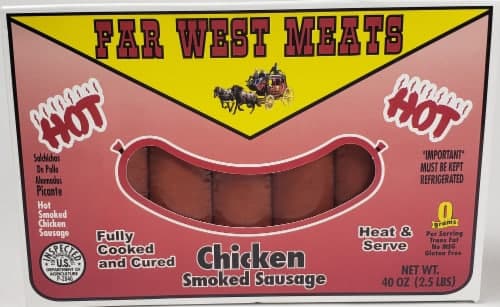 Far West Meats Smoked Chicken Hot Links