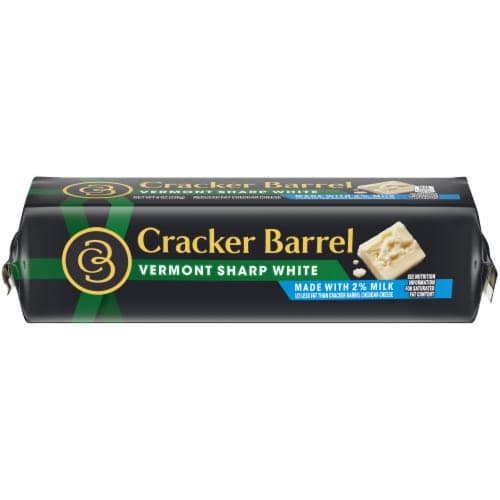 Cracker Barrel Cheese, Cheddar, Reduce Fat, Vermont Sharp-White