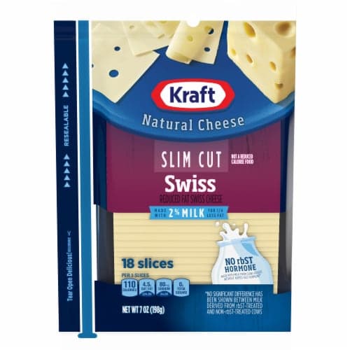 Kraft Cheese, Extra Thin Slices, Swiss, Reduced Fat