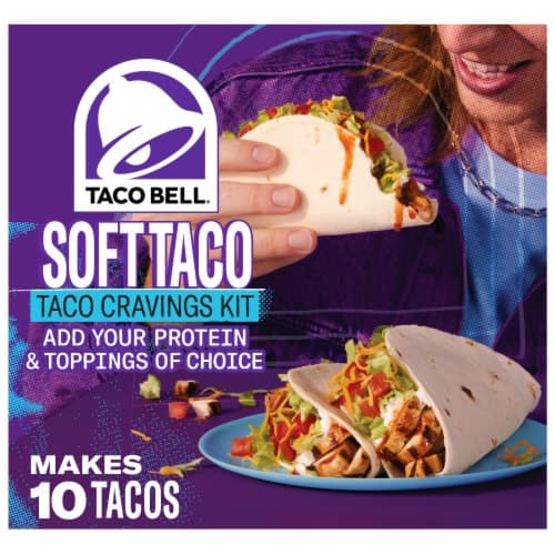 Taco Bell Soft Taco Dinner Kit With Ten Soft Tortillas Mild Sauce & Seasoning
