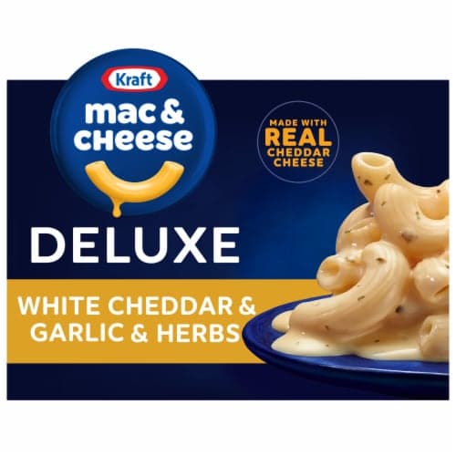 Kraft Deluxe White Cheddar & Garlic & Herbs Macaroni & Cheese Dinner