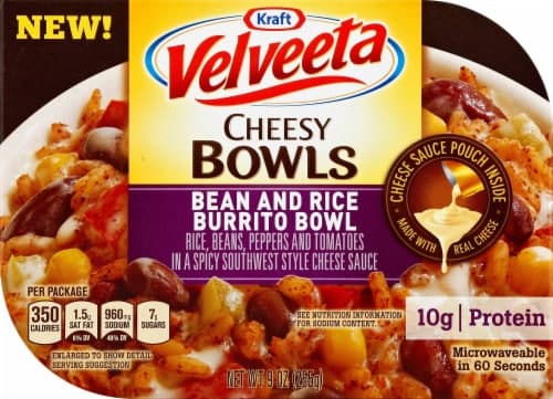Velveeta Cheesy Bowls Bean & Rice Burrito Bowl
