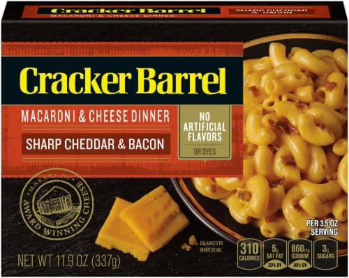 Cracker Barrel Sharp Cheddar And Bacon Macaroni And Cheese Dinner