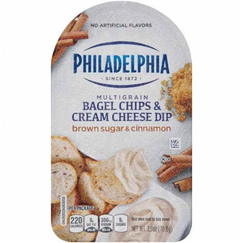 Philadelphia Multigrain Bagel Chips & Cream Cheese Dip Brown Sugar Cinnamon