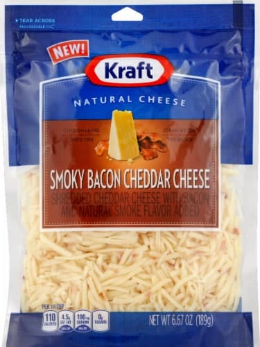 Kraft Shredded Smoky Bacon Natural Cheddar Cheese