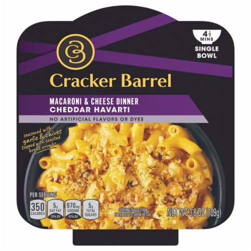 Cracker Barrel Single Bowl Cheddar Havarti Macaroni & Cheese Dinner