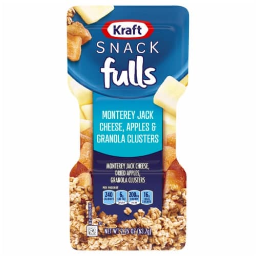 Kraft Trios Snackfulls Monterey Jack Cheeses, Dried Apples, Granola Clusters