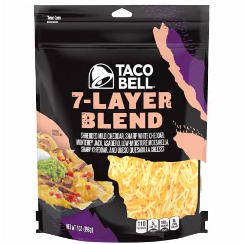 Taco Bell Seven Layer Shredded Cheese Blend