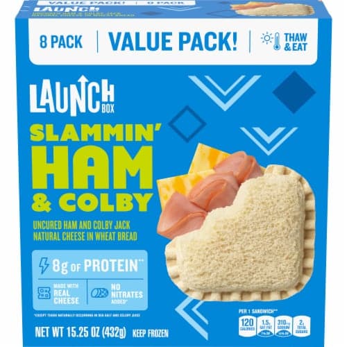 Launchbox Slammin' Ham And Colby  Sandwiches