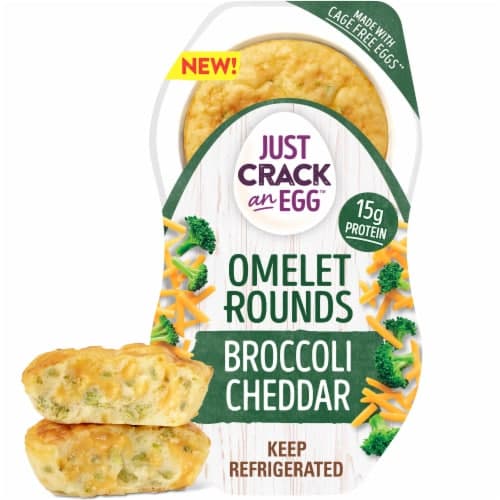 Just Crack An Egg Omelet Rounds Broccoli Cheddar Egg Bites With Eggs Cheddar Cheese & Broccoli