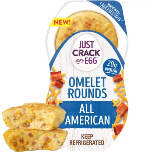 Just Crack An Egg Omelet Rounds All American Egg Bites With Eggs Uncured Bacon & Cheese