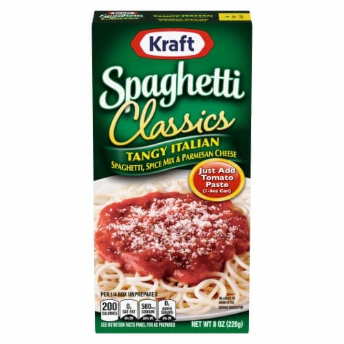 Kraft Spaghetti Classics Tangy Italian Spaghetti Spices & Parmesean Cheese Meal Mix