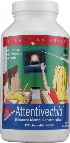 Source Naturals Attentive Child Sweet And Tart Chewable Wafers