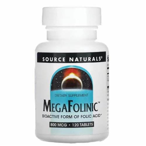 Source Naturals Megafolinic 800 Mcg 120 Tabs