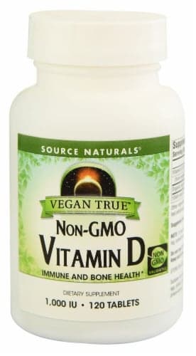 Source Naturals Vegan True Non-Gmo Vitamin D Tablets 1000Iu