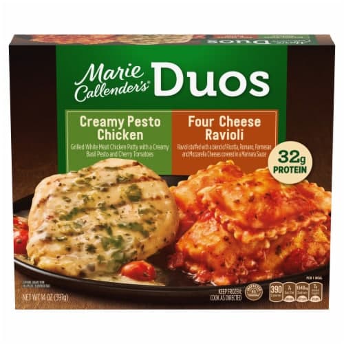 Marie Callender'S Duos Creamy Pesto Chicken & Four Cheese Ravioli  Meal