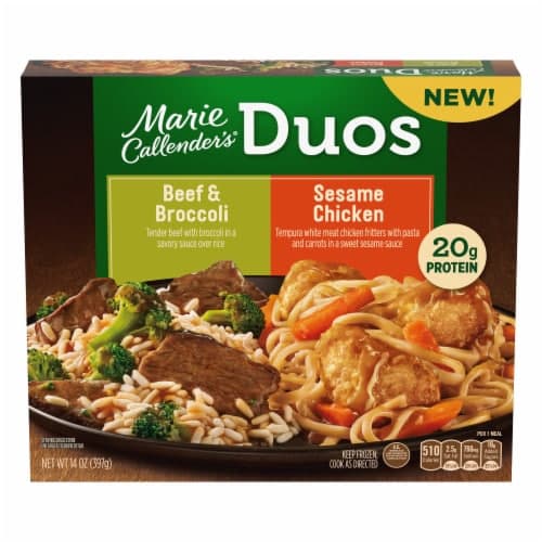 Marie Callender'S Duos, Beef & Broccoli & Sesame Chicken,  Meal