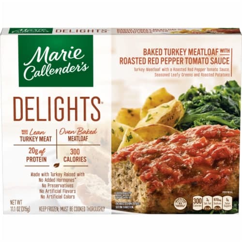 Marie Callender'S Delights Baked Turkey Meatloaf With Roasted Red Pepper Tomato Sauce