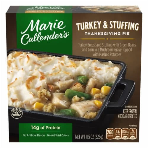 Marie Callender'S Turkey & Stuffing Thanksgiving Pie  Meal