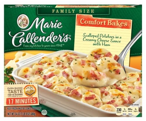 Marie Callender'S Comfort Bakes Scalloped Potatoes In A Creamy Cheese Sauce & Ham Family Size
