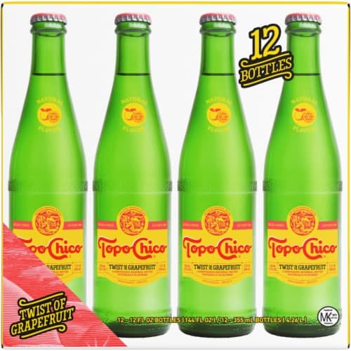 Topo Chico Mineral Water Twist Of Grapefruit Carb-Ko Glass Bottles