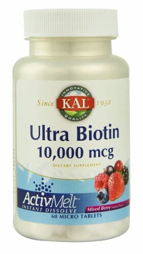 Kal Ultra Biotin Activmelt Mixed Berry Flavored Micro Tablets 10000 Mcg