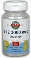 Kal B-12 Lemon Lozenges 2000Mcg