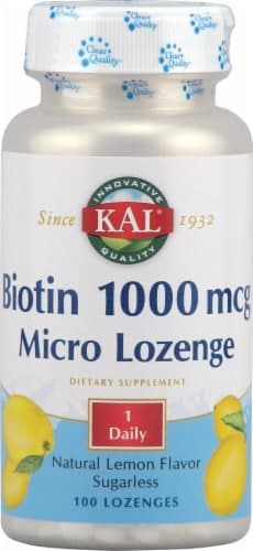Kal Biotin Lemon 1000Mcg Lozenges