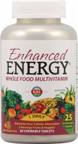 Kal Enhanced Energy Mango Pineapple Whole Food Multivitamin