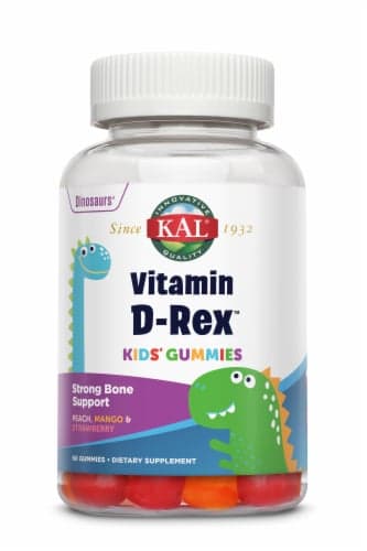Kal Vitamin D-Rex Assorted Fruit Flavored Kids' Gummies