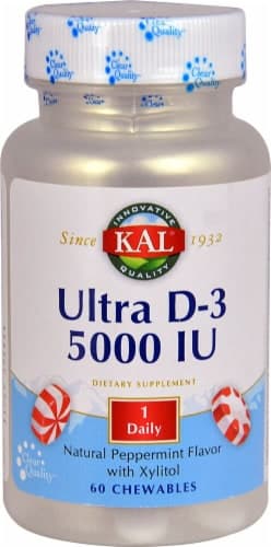 Kal Ultra D-3 Natural Peppermint Chewables 5000Iu