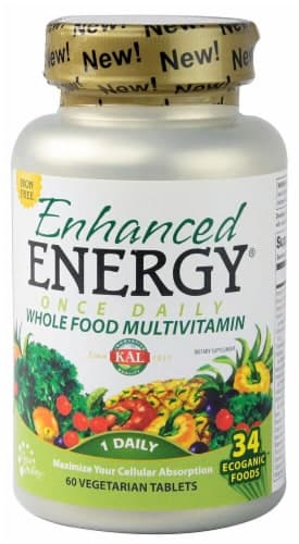 Kal  Enhanced Energy Once Daily Whole Food Vitamin Iron Free