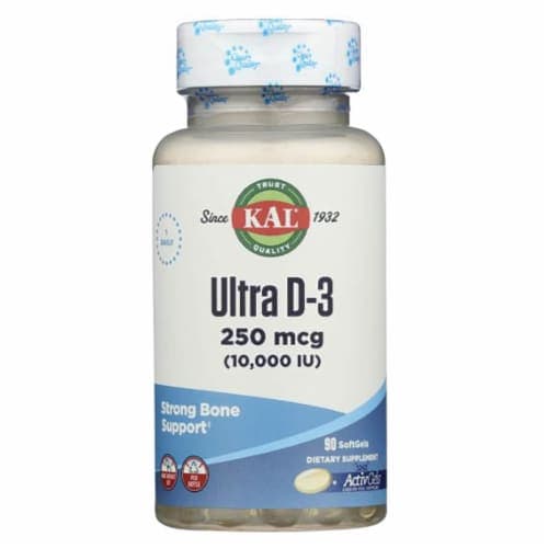 Kal Ultra D-3 250 Mcg (10,000 Iu) 90 Sgels