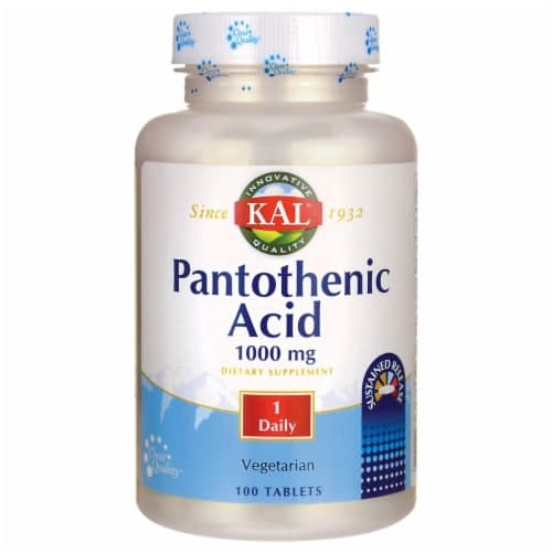 Kal Pantothenic Acid Sustained Release 1, 100 Tabs