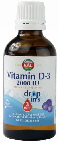 Kal Vitamin D3 Dropins Natural Blueberry