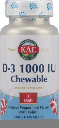 Kal  Vitamin D-3   Peppermint Chewables 1000 Iu